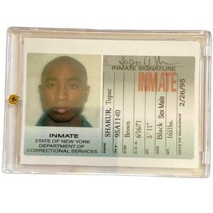 Tupac Shakur Inmate ID Card
